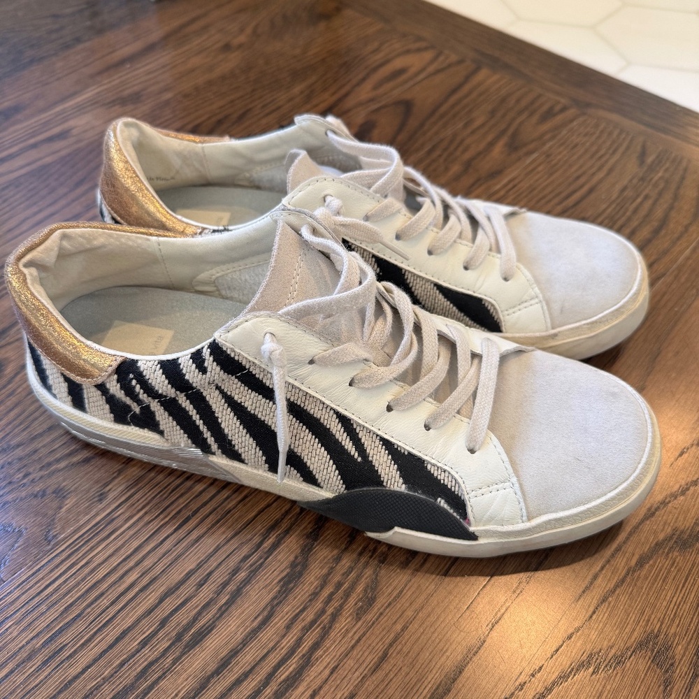 Dolce Vita Zina Sneakers Zebra Fabric - size 8.5